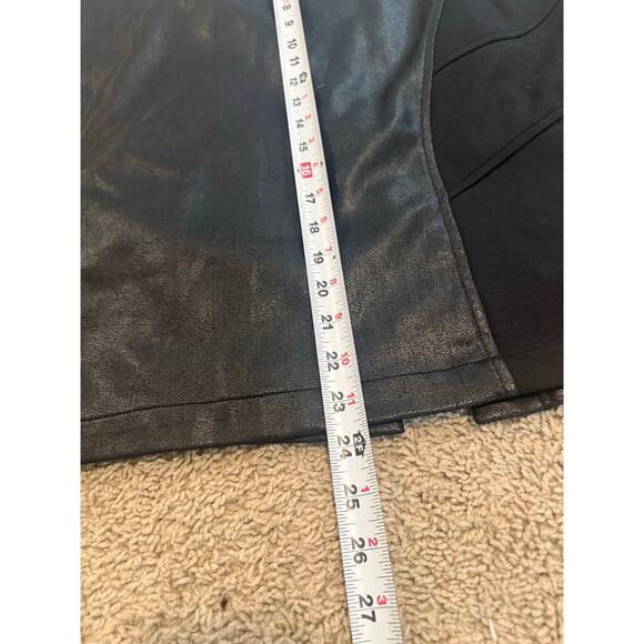 NWT Lane Bryant Black Faux Leather/Knit Skirt Size 26 - Picture 5 of 5